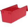 Akro-Mils 30098 ShelfMax Plastic Nesting Shelf Bin Box, 18-Inch Length x 6.75 Inch Width x 6-Inch Height, Blue (10-Pack)(Red)
