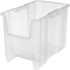Akro-Mils 13014 Stak-N-Store Heavy Duty Stackable Open Front Plastic Storage Container Bin, (17-1/2-Inch x 11-Inch x 12-1/2-Inch), Clear, (4-Pack)(Clear)