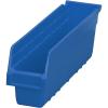 Akro-Mils 30048 Plastic Nesting ShelfMax Storage Bin Box, (18-Inch x 4-Inch x 6-Inch), Clear, (8-Pack)(Blue)