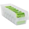 Akro-Mils 30098 ShelfMax Plastic Nesting Shelf Bin Box, 18-Inch Length x 6.75 Inch Width x 6-Inch Height, Blue (10-Pack)(Clear)