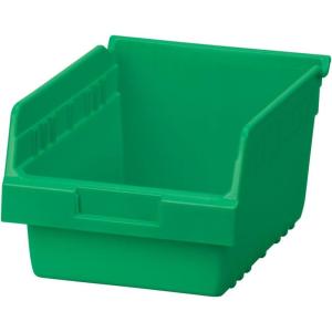 Akro-Mils 30080 ShelfMax Plastic Nesting Shelf Bin Box, 12-Inch L by 8-Inch W by 6-Inch H, Blue, Case of 8(Green)