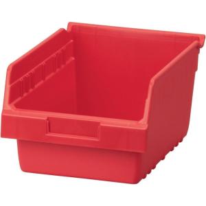 Akro-Mils 30080 ShelfMax Plastic Nesting Shelf Bin Box, 12-Inch L by 8-Inch W by 6-Inch H, Blue, Case of 8(Red)