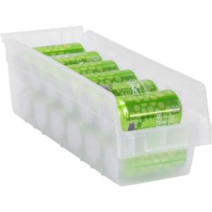 Akro-Mils 30098 ShelfMax Plastic Nesting Shelf Bin Box, 18-Inch Length x 6.75 Inch Width x 6-Inch Height, Blue (10-Pack)(Clear)