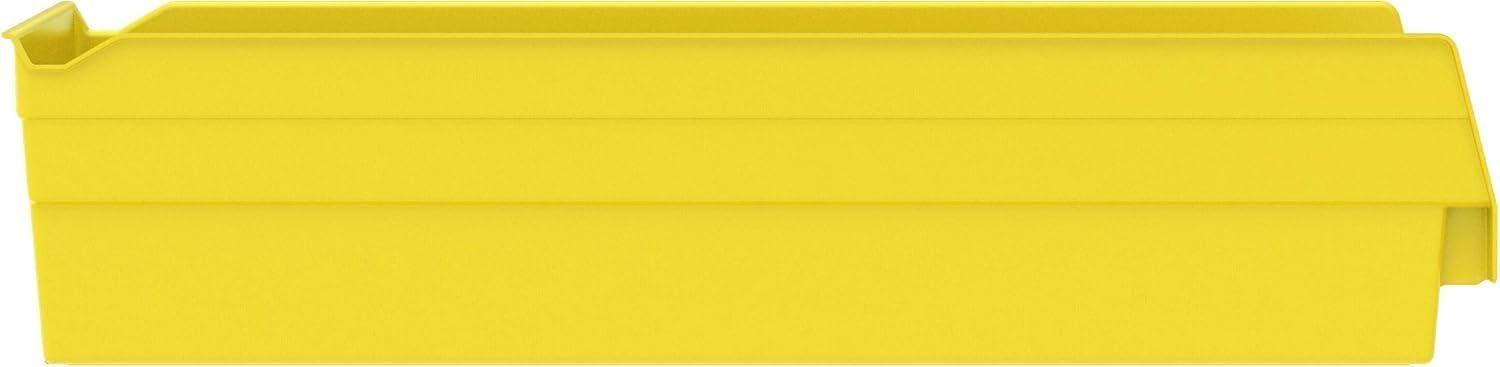 image:imageAkroMils 30138 Plastic Shelf Bins Heavy Duty Storage Bins for Garage Closet and Drawer Organization 18 x 612 x 4 Green 12PackYellow
