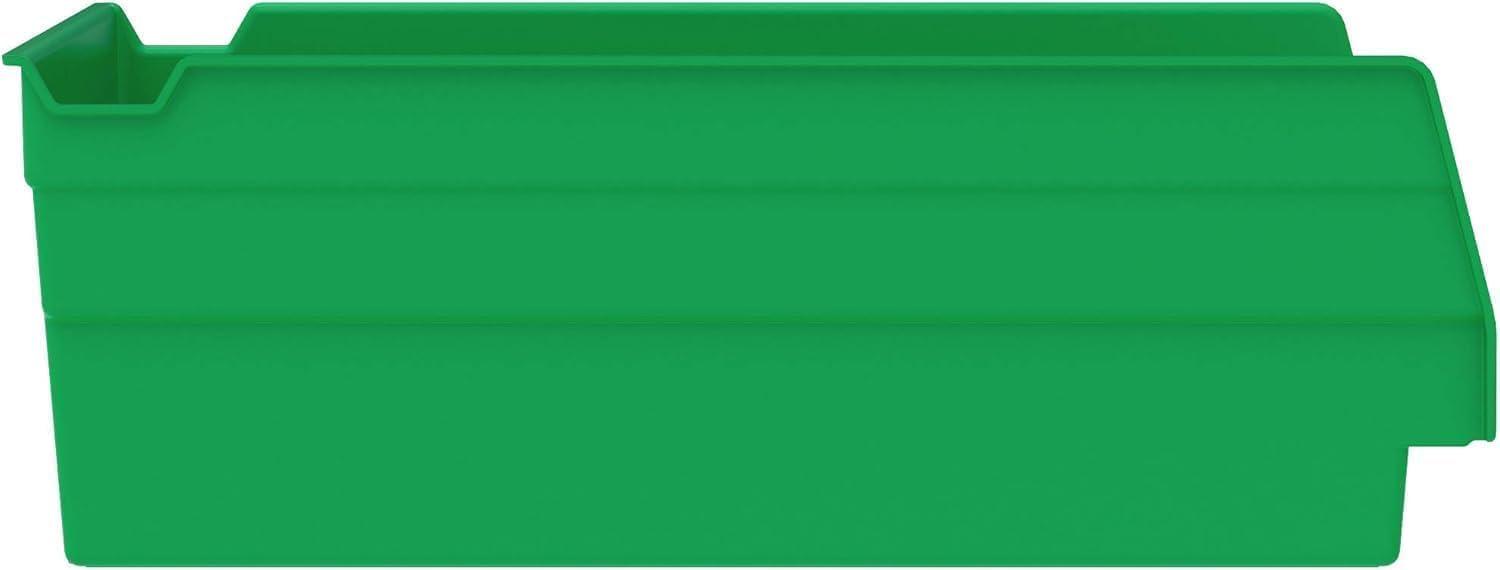 image:imageAkroMils 30150 Plastic Shelf Bins Heavy Duty Storage Bins for Garage Closet and Drawer Organization 12 x 8 x 4 Blue 12PackGreen