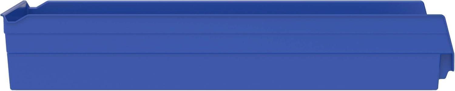 image:imageAkroMils 30174 Plastic Shelf Bins Heavy Duty Storage Bins for Garage Closet and Drawer Organization 24Inch x 11Inch x 4Inch Blue 6PackBlue