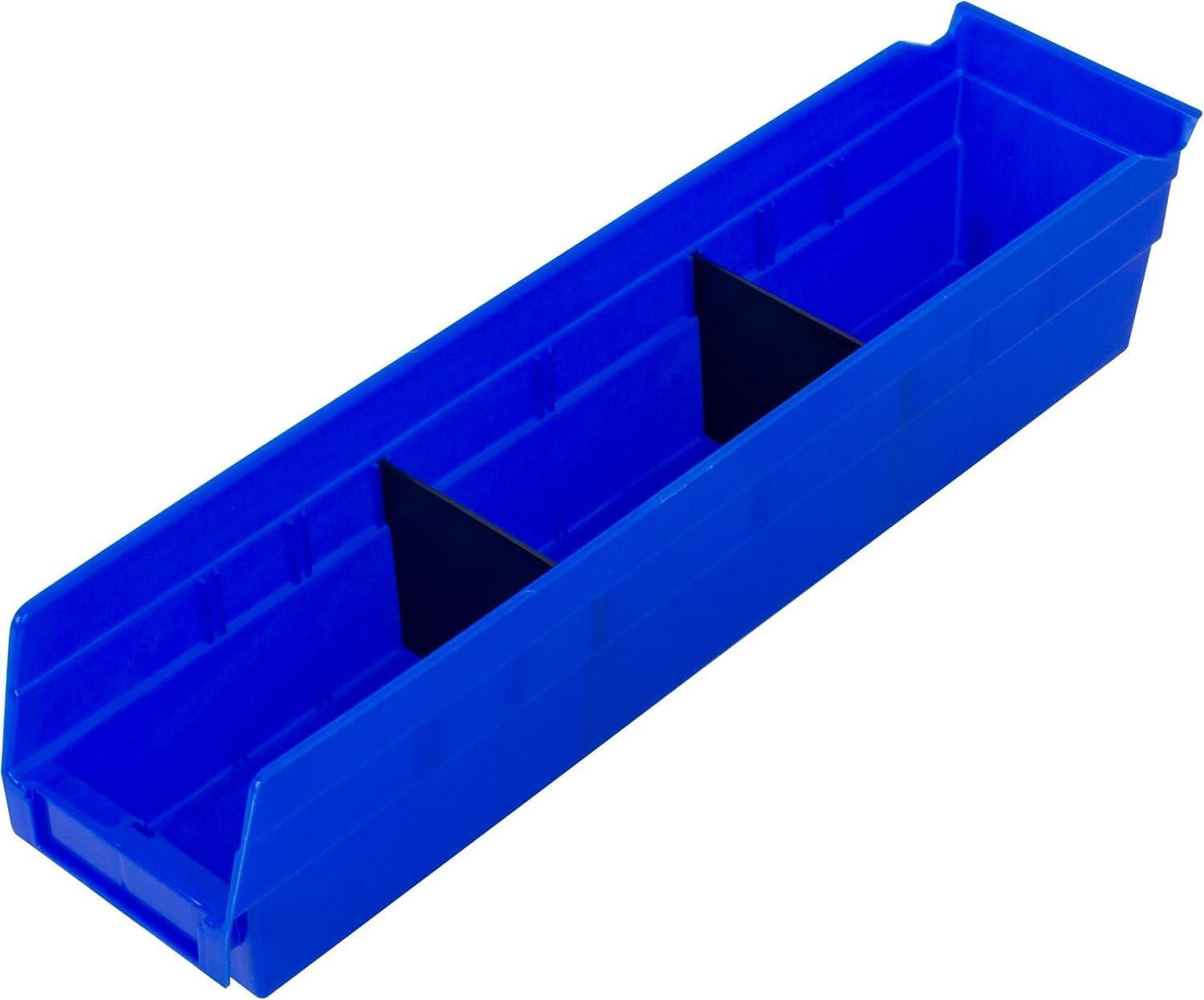 image:imageAkroMils 40130 Plastic Width Dividers for 4 Tall Shelf Bins Models 30130 30138 and 30164 Custom Storage Inserts for Tools Crafts amp Supplies 24Pack BlackFits 30120 30128 and 30124