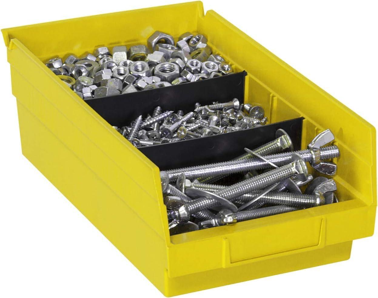 image:imageAkroMils 40130 Plastic Width Dividers for 4 Tall Shelf Bins Models 30130 30138 and 30164 Custom Storage Inserts for Tools Crafts amp Supplies 24Pack BlackFits 30130 30138 and 30164