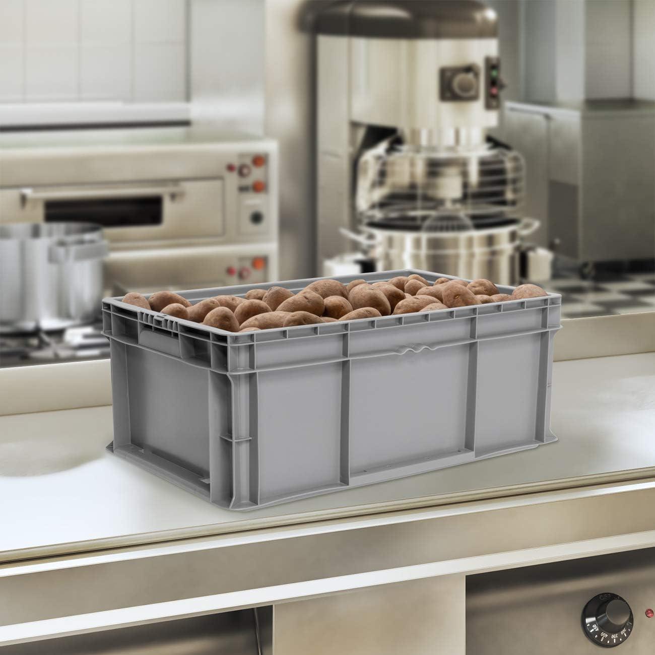 image:imageBuckhorn SW4815080201000 Plastic Straight Wall Storage Container Tote 48Inch x 15Inch x 712Inch Light Gray24 x 15 x 75