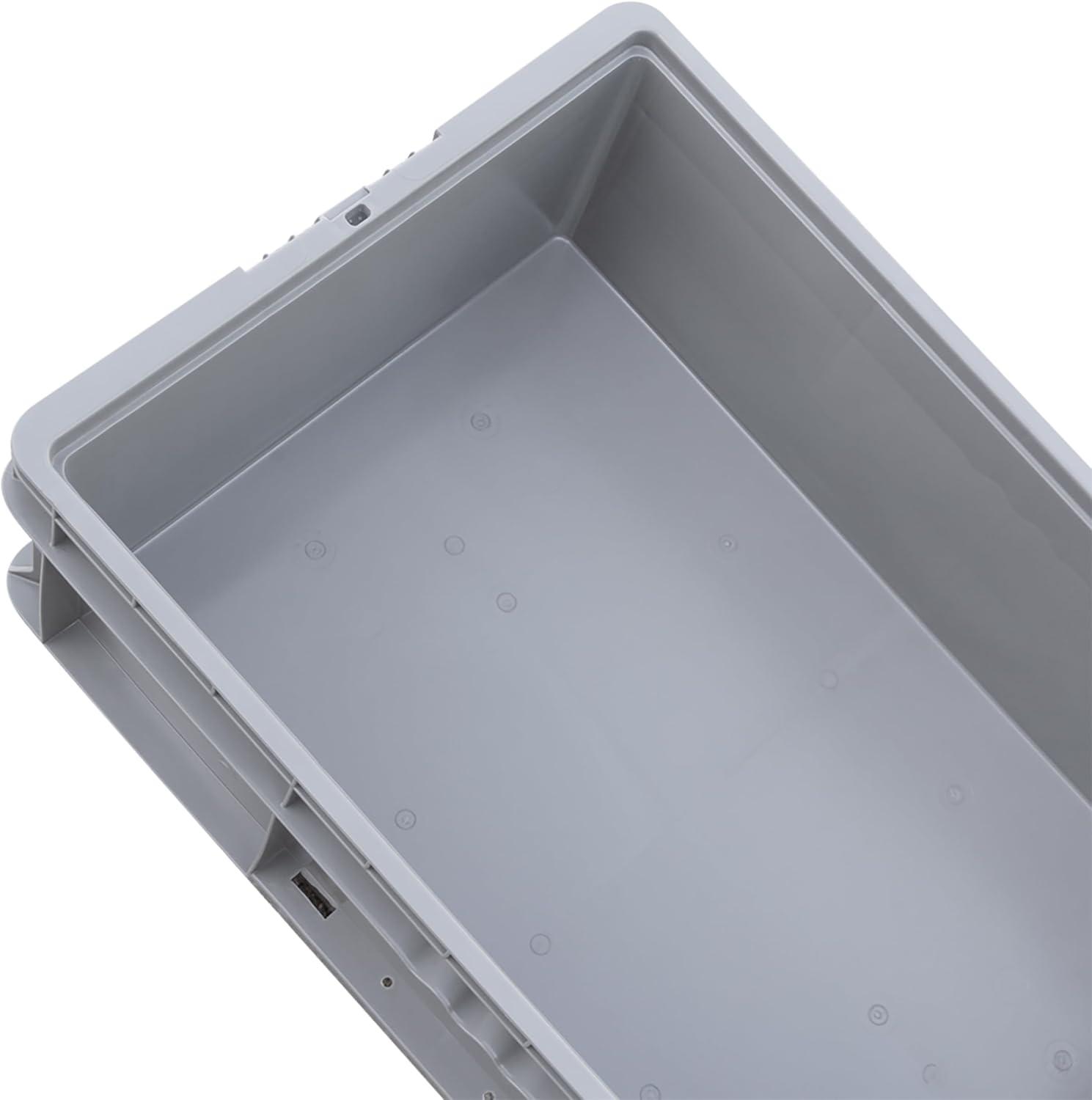 image:imageBuckhorn SW4815080201000 Plastic Straight Wall Storage Container Tote 48Inch x 15Inch x 712Inch Light Gray48 x 15 x 75
