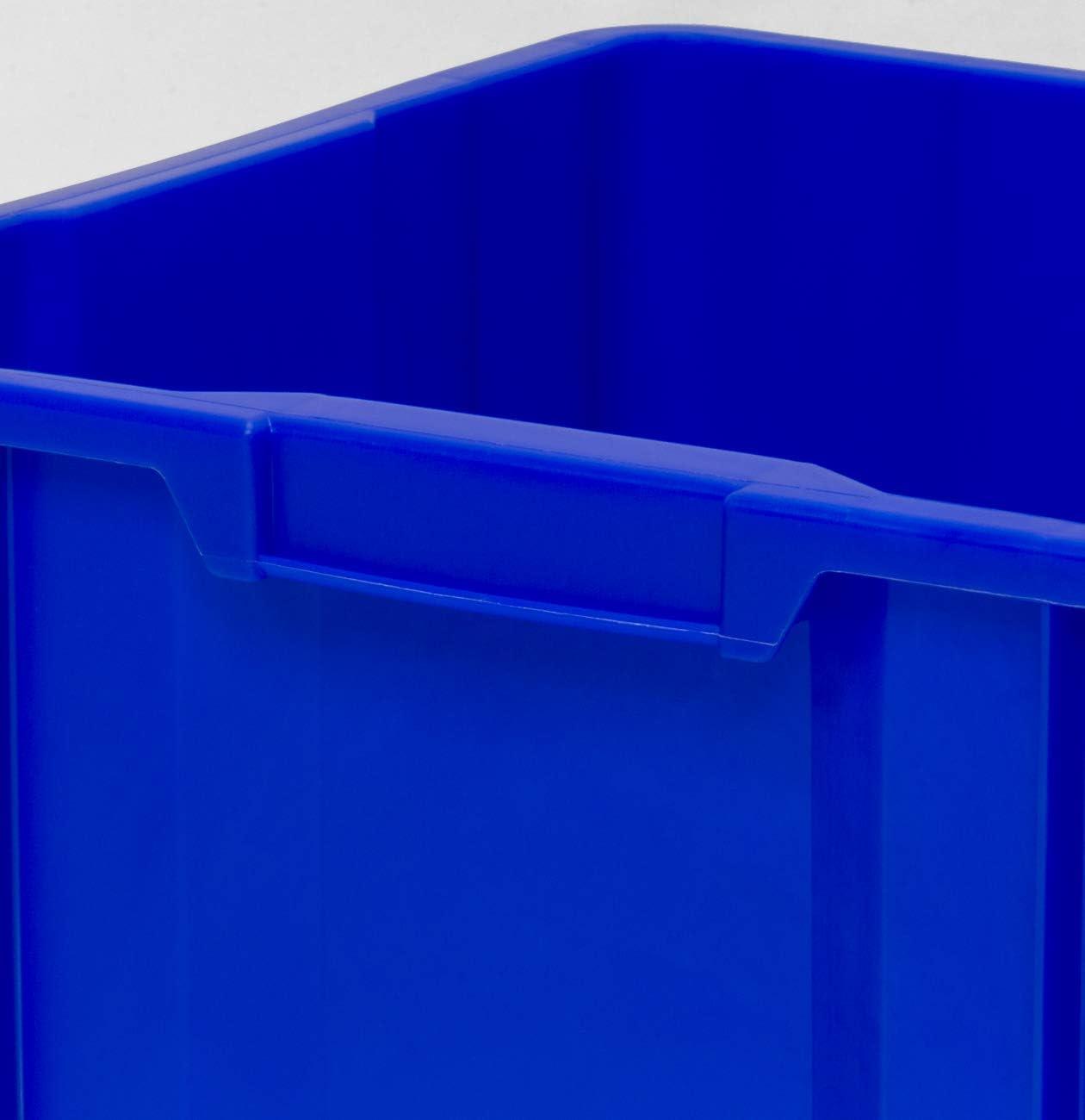 image:imageREADYSPACE Commercial Industrial Heavy Duty Stackable OpenFront Recycling Bin Box Containers 12 Gallon 2 Pack Blue12 Gallon 2 Pack