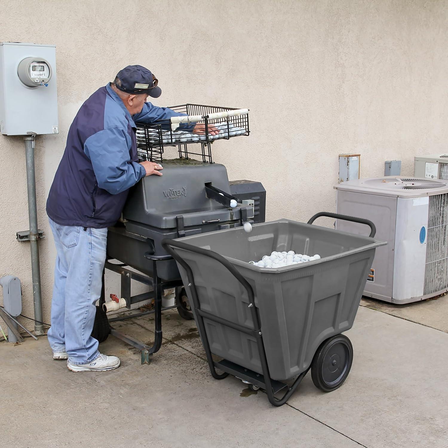 image:imageReadySpace Heavy Duty Plastic Transport Cart for Trash and Bulky Items for Commercial or Home Use 30Inch W x 48Inch D x 34Inch H 60 Gallon Capacity 76460GREYRS GrayGray