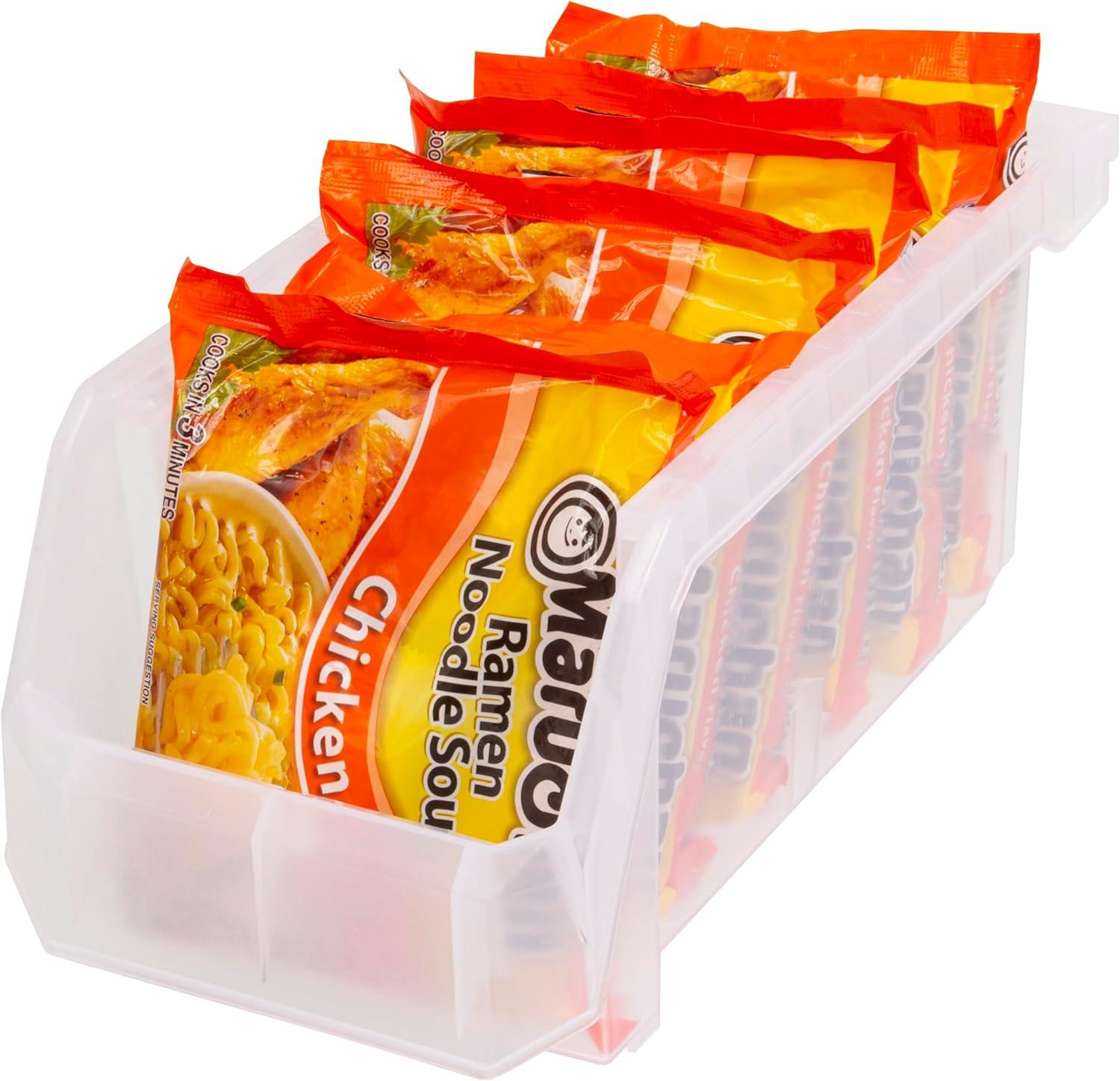 image:imageReadySpace Plastic Containers for Organizing and Storage Bins for Closet Kitchen Office Garage or Pantry Organization Stackable Bins Extra Large 148 x 165 x 7 4Pack GreyClear