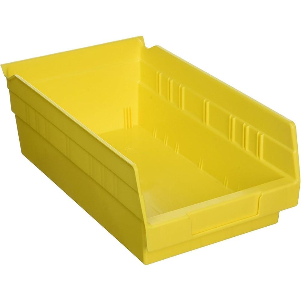 image:imageAkroMils 30130 Plastic Shelf Bins Heavy Duty Storage Bins for Garage Closet and Drawer Organization 12 x 612 x 4 Blue 12PackYellow