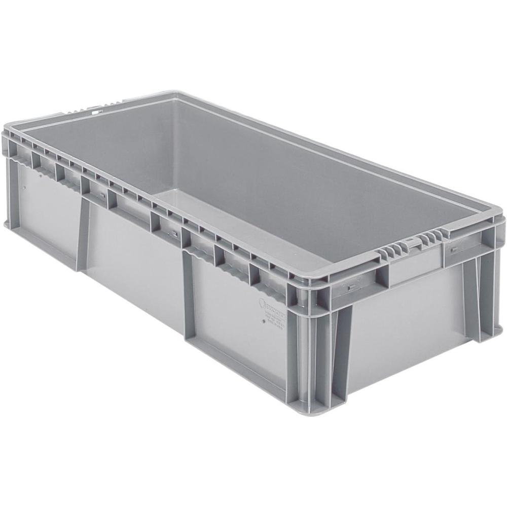 image:imageBuckhorn SW4815080201000 Plastic Straight Wall Storage Container Tote 48Inch x 15Inch x 712Inch Light Gray32 x 15 x 75