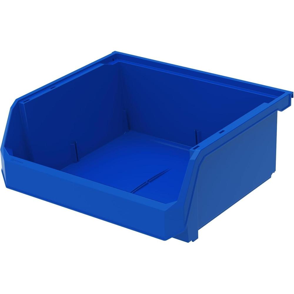 image:imageReadySpace Plastic Containers for Organizing and Storage Bins for Closet Kitchen Office Garage or Pantry Organization Stackable Bins Extra Large 148 x 165 x 7 4Pack GreyBlue
