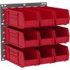 Akro-Mils 18″x19″ Steel Wall Mount Louvered Panel with 12-Pack of 15 x5 x5 AkroBins Stackable Plastic Storage Bins (Blue), Organization Bundle for Garage, Workshop, Classroom