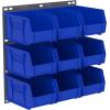 Akro-Mils 18″x19″ Steel Wall Mount Louvered Panel with 12-Pack of 9 x6 x5 AkroBins Stackable Plastic Storage Bins (Clear), Organization Bundle for Garage, Workshop, Classroom