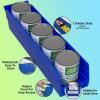 Akro-Mils 30128 Plastic Shelf Bins, Heavy Duty Storage Bins for Garage, Closet, and Drawer Organization, 18-Inch x 4-Inch x 4-Inch, Blue, 12-Pack(Yellow)