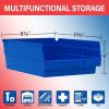 Akro-Mils 30150 Plastic Shelf Bins, Heavy Duty Storage Bins for Garage, Closet, and Drawer Organization, 12″ x 8″ x 4″, Blue, 12-Pack(Blue)