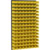 Akro-Mils 30161: Wall Mount Storage Panel, 36×61, Grey & 30220 AkroBins, 7x4x3, Red, 24-Pack
