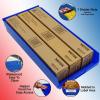 Akro-Mils 30174 Plastic Shelf Bins, Heavy Duty Storage Bins for Garage, Closet, and Drawer Organization, 24-Inch x 11-Inch x 4-Inch, Blue, 6-Pack(Yellow)