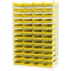 Akro-Mils 30174 Plastic Shelf Bins, Heavy Duty Storage Bins for Garage, Closet, and Drawer Organization, 24-Inch x 11-Inch x 4-Inch, Blue, 6-Pack(Yellow)