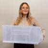 Akro-Mils 30287 Super-Size AkroBins Plastic Storage Bins, Space-Saving Stackable Bins for Garage, Classroom, Warehouse Organization, 24″ L x 11″ W x 10″ H, Yellow, 4-Pack(Clear  (4-Pack))