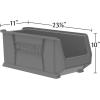 Akro-Mils 30287 Super-Size AkroBins Plastic Storage Bins, Space-Saving Stackable Bins for Garage, Classroom, Warehouse Organization, 24″ L x 11″ W x 10″ H, Yellow, 4-Pack(Blue  (4-Pack))
