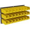 Akro-Mils 36″x19″ Steel Wall Mount Louvered Panel with 12-Pack of 11″x4″x4″ AkroBins Stackable Plastic Storage Bins (Blue), Organization Bundle for Garage, Workshop, Classroom