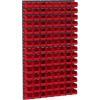 Akro-Mils 36″x61″ Steel Wall Mount Louvered Panel with 24-Pack of 5 x4 x3 AkroBins Stackable Plastic Storage Bins (Black), Organization Bundle for Garage, Workshop, Classroom