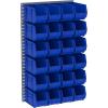 Akro-Mils 36″x61″ Steel Wall Mount Louvered Panel with 6-Pack of 18″x8.25″x9″ AkroBins Stackable Plastic Storage Bins (Black), Organization Bundle for Garage, Workshop, Classroom
