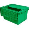 Akro-Mils 39120 Industrial Lidded Plastic Storage Container, Nesting and Stackable Plastic Storage Box with Lid Attached, Organization Tote for Garage and Warehouse, 21.5″x15.25″x12.5″, Green (6-Pack)(Green)