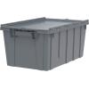 Buckhorn AR2717120204000 Industrial Plastic Stackable Storage KeepBox Tote Container with Hinged Attached Lid, 27-Inch L x 17-Inch W x 12-Inch H, Green(Grey)