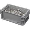 Buckhorn SW4815080201000 Plastic Straight Wall Storage Container Tote, (48-Inch x 15-Inch x 7-1/2-Inch), Light Gray(12″ x 7″ x 5″)