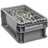Buckhorn SW4815080201000 Plastic Straight Wall Storage Container Tote, (48-Inch x 15-Inch x 7-1/2-Inch), Light Gray(12″ x 7″ x 5″)