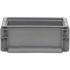 Buckhorn SW4815080201000 Plastic Straight Wall Storage Container Tote, (48-Inch x 15-Inch x 7-1/2-Inch), Light Gray(12″ x 7″ x 5″)