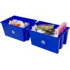 ReadySpace 6-Pack Commercial Industrial Heavy Duty Stackable Large Capacity Recycling Bin Box Containers, 9 Gallon 19-1/2-Inch x 15-1/2-Inch x 10-Inch, Blue(13 Gallon 23-1/2-Inch x 15-1/2-Inch x 12-Inch)