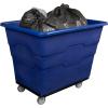 ReadySpace Commercial 16 Bushel Utility Cart with Steel Base, Poly Box Basket Truck, Laundry Cart, and Rolling Trash Bin, 47-Inch x 34.75-Inch x 35.5-Inch, 1000 Pound Weight Capacity, Gray(Blue)