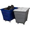 ReadySpace Commercial 16 Bushel Utility Cart with Steel Base, Poly Box Basket Truck, Laundry Cart, and Rolling Trash Bin, 47-Inch x 34.75-Inch x 35.5-Inch, 1000 Pound Weight Capacity, Gray(Blue)