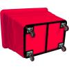 ReadySpace Commercial 16 Bushel Utility Cart with Steel Base, Poly Box Basket Truck, Laundry Cart, and Rolling Trash Bin, 47-Inch x 34.75-Inch x 35.5-Inch, 1000 Pound Weight Capacity, Gray(Red)