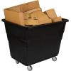 ReadySpace Commercial 16 Bushel Utility Cart with Steel Base, Poly Box Basket Truck, Laundry Cart, and Rolling Trash Bin, 47-Inch x 34.75-Inch x 35.5-Inch, 1000 Pound Weight Capacity, Gray(Black)