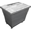 ReadySpace Commercial 16 Bushel Utility Cart with Steel Base, Poly Box Basket Truck, Laundry Cart, and Rolling Trash Bin, 47-Inch x 34.75-Inch x 35.5-Inch, 1000 Pound Weight Capacity, Gray(Gray)