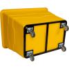 ReadySpace Commercial 16 Bushel Utility Cart with Steel Base, Poly Box Basket Truck, Laundry Cart, and Rolling Trash Bin, 47-Inch x 34.75-Inch x 35.5-Inch, 1000 Pound Weight Capacity, Gray(Yellow)