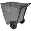 ReadySpace Heavy Duty Plastic Transport Cart for Trash and Bulky Items for Commercial or Home Use, 30-Inch W x 48-Inch D x 34-Inch H, 60 Gallon Capacity, 76460GREYRS, Gray(Gray)