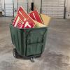 ReadySpace Heavy Duty Plastic Transport Cart for Trash and Bulky Items for Commercial or Home Use, 30-Inch W x 48-Inch D x 34-Inch H, 60 Gallon Capacity, 76460GREYRS, Gray(Green)