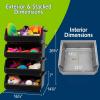 ReadySpace Plastic Containers for Organizing and Storage Bins for Closet, Kitchen, Office, Garage or Pantry Organization, Stackable Bins, Extra Large (14.8″ x 16.5″ x 7″), 4-Pack, Grey(Black)