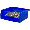 ReadySpace Plastic Containers for Organizing and Storage Bins for Closet, Kitchen, Office, Garage or Pantry Organization, Stackable Bins, Extra Large (14.8″ x 16.5″ x 7″), 4-Pack, Grey(Blue)