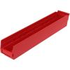 Akro-Mils 30124 Plastic Shelf Bins, Heavy Duty Storage Bins for Garage, Closet, and Drawer Organization, 24-Inch x 4-Inch x 4-Inch, Blue, 12-Pack(Red)
