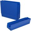 Akro-Mils 30128 Plastic Shelf Bins, Heavy Duty Storage Bins for Garage, Closet, and Drawer Organization, 18-Inch x 4-Inch x 4-Inch, Blue, 12-Pack(Blue)